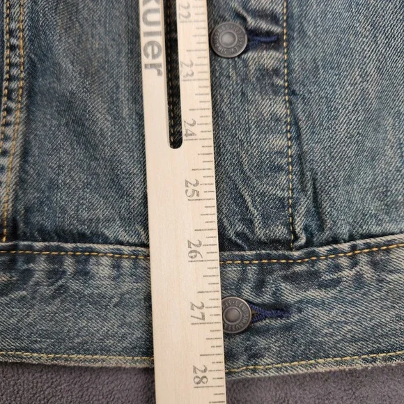 Levis Relaxed Fit Denim‎ Trucker Jacket Mens Large Blue Jean Cotton Casual - Picture 11 of 14